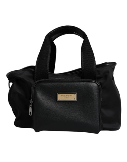 Dolce &amp; Gabbana Black Shoulder Strap Pet Carry Logo Plaque Bag