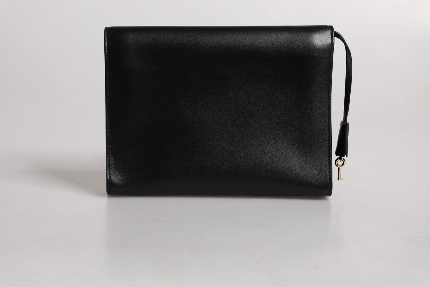 Dolce &amp; Gabbana Black Leather Logo Plaque Document Briefcase Bag