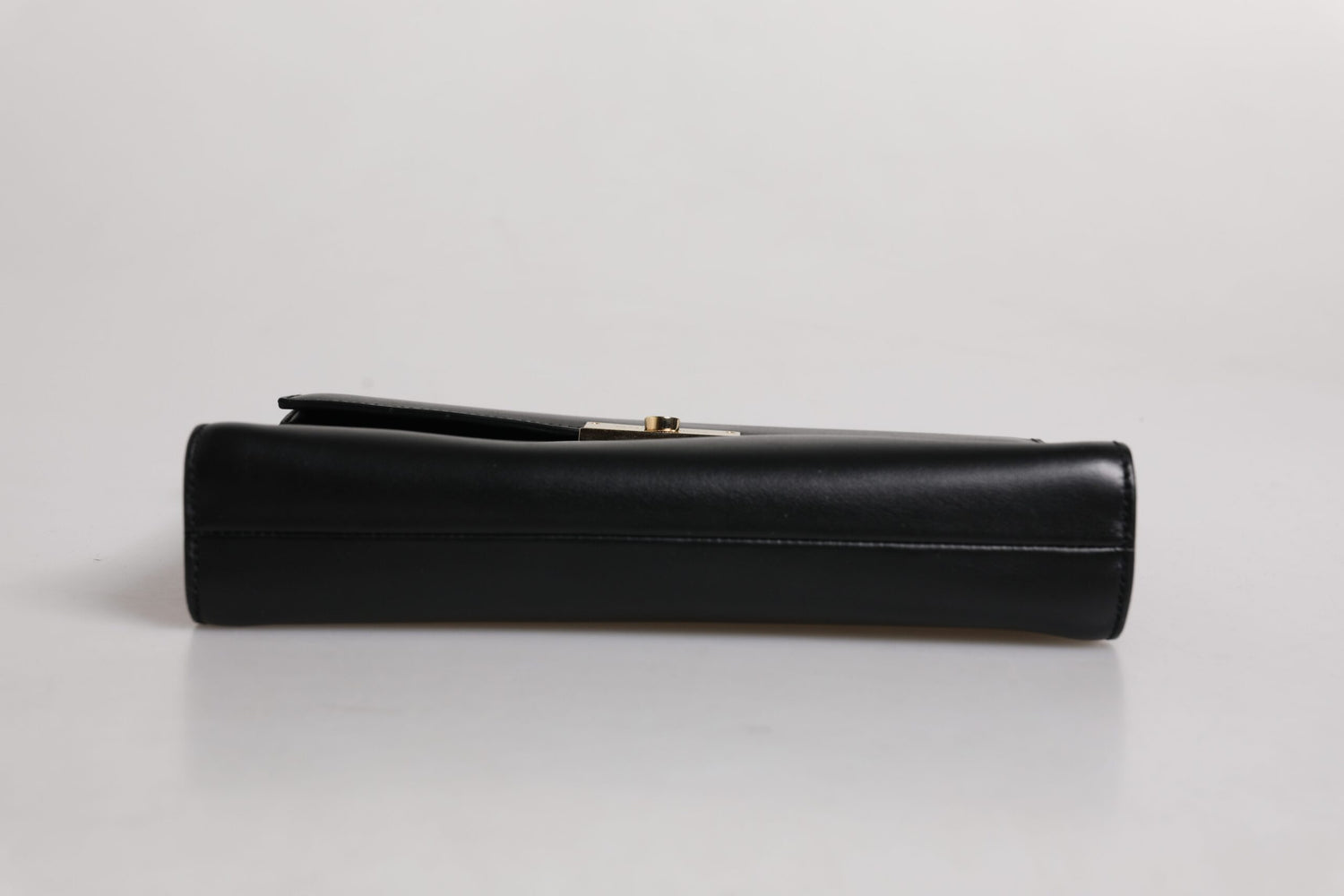 Dolce &amp; Gabbana Black Leather Logo Plaque Document Briefcase Bag