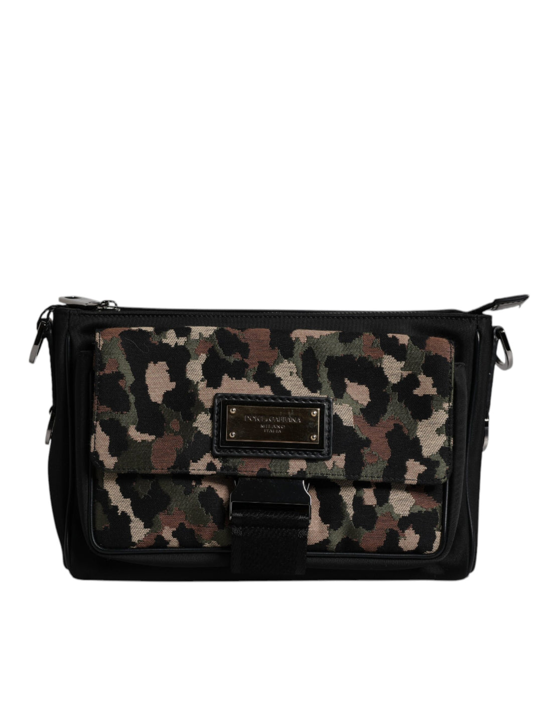 Dolce &amp;amp; Gabbana flerfärgad leopardfärgad jacquard axelväska