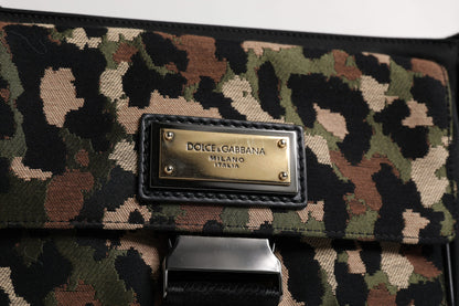 Dolce &amp; Gabbana Multicolor Leopard Jacquard Crossbody Bag