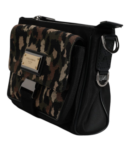 Dolce &amp; Gabbana Multicolor Leopard Jacquard Crossbody Bag