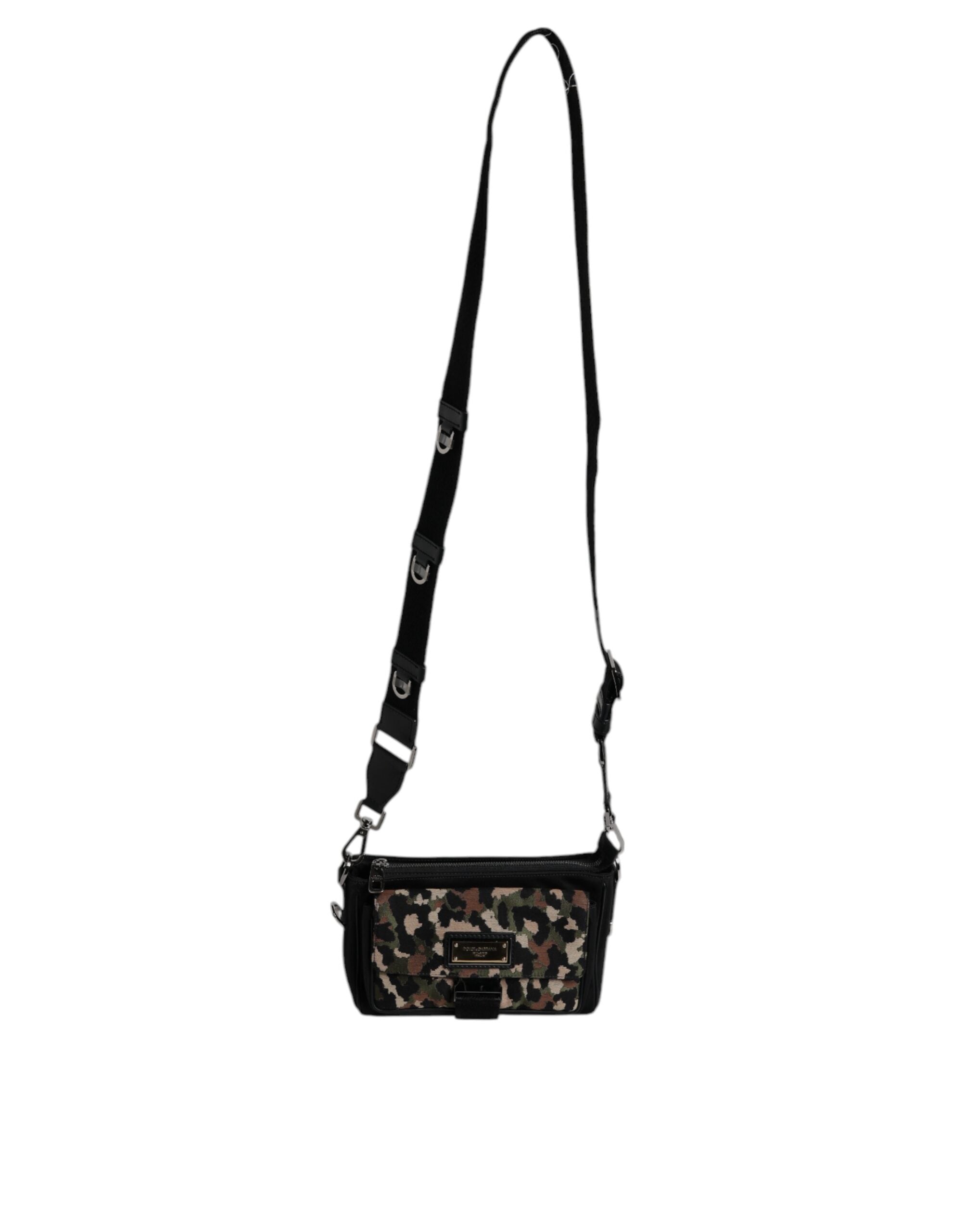 Dolce &amp; Gabbana Multicolor Leopard Jacquard Crossbody Bag