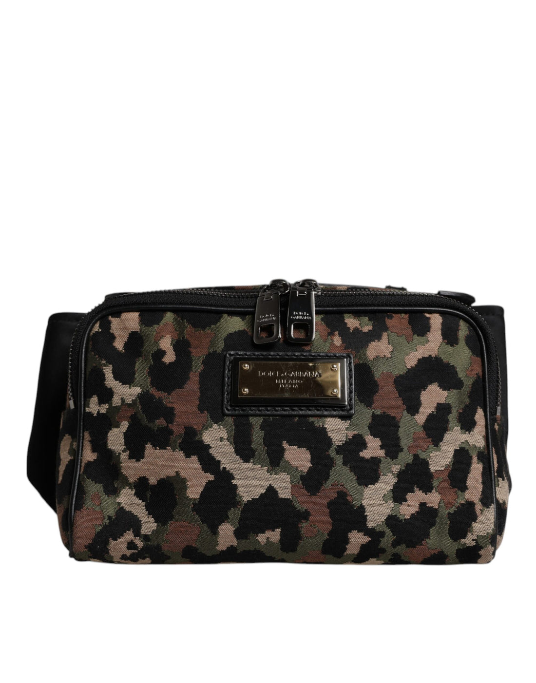 Dolce &amp;amp; Gabbana Flerfärgad Leopard DG Logotyp Midjeväska med Bälte