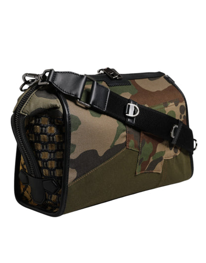 Dolce &amp; Gabbana Multicolor Camouflage Patchwork Crossbody Bag