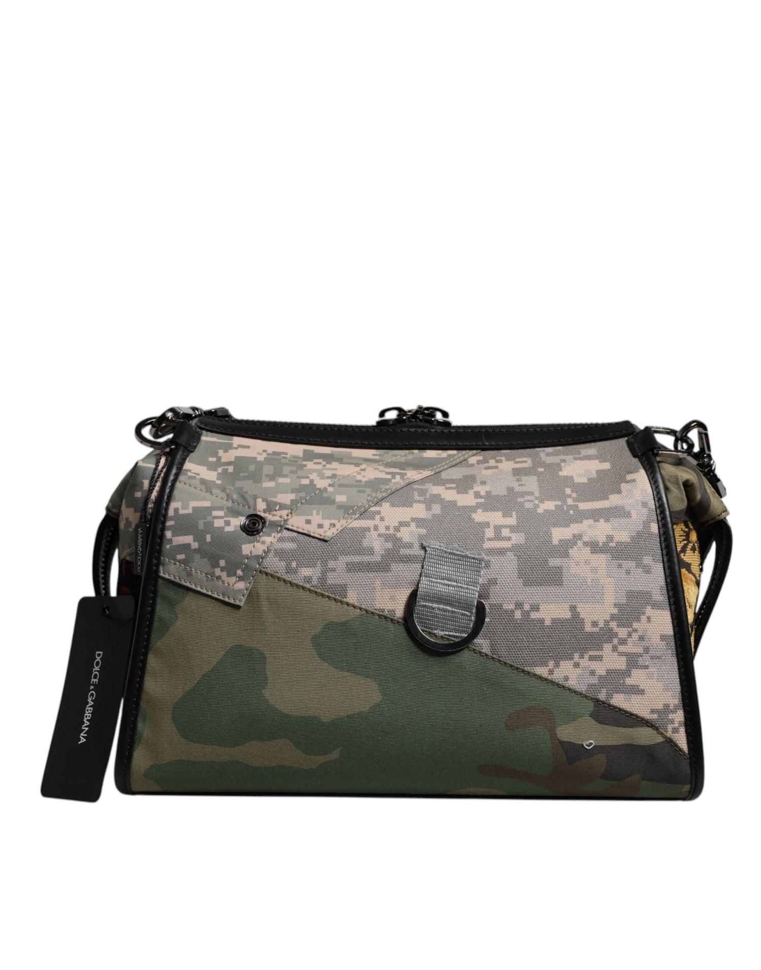 Dolce &amp; Gabbana Multicolor Camouflage Patchwork Crossbody Bag
