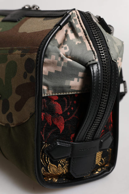 Dolce &amp; Gabbana Multicolor Camouflage Patchwork Crossbody Bag