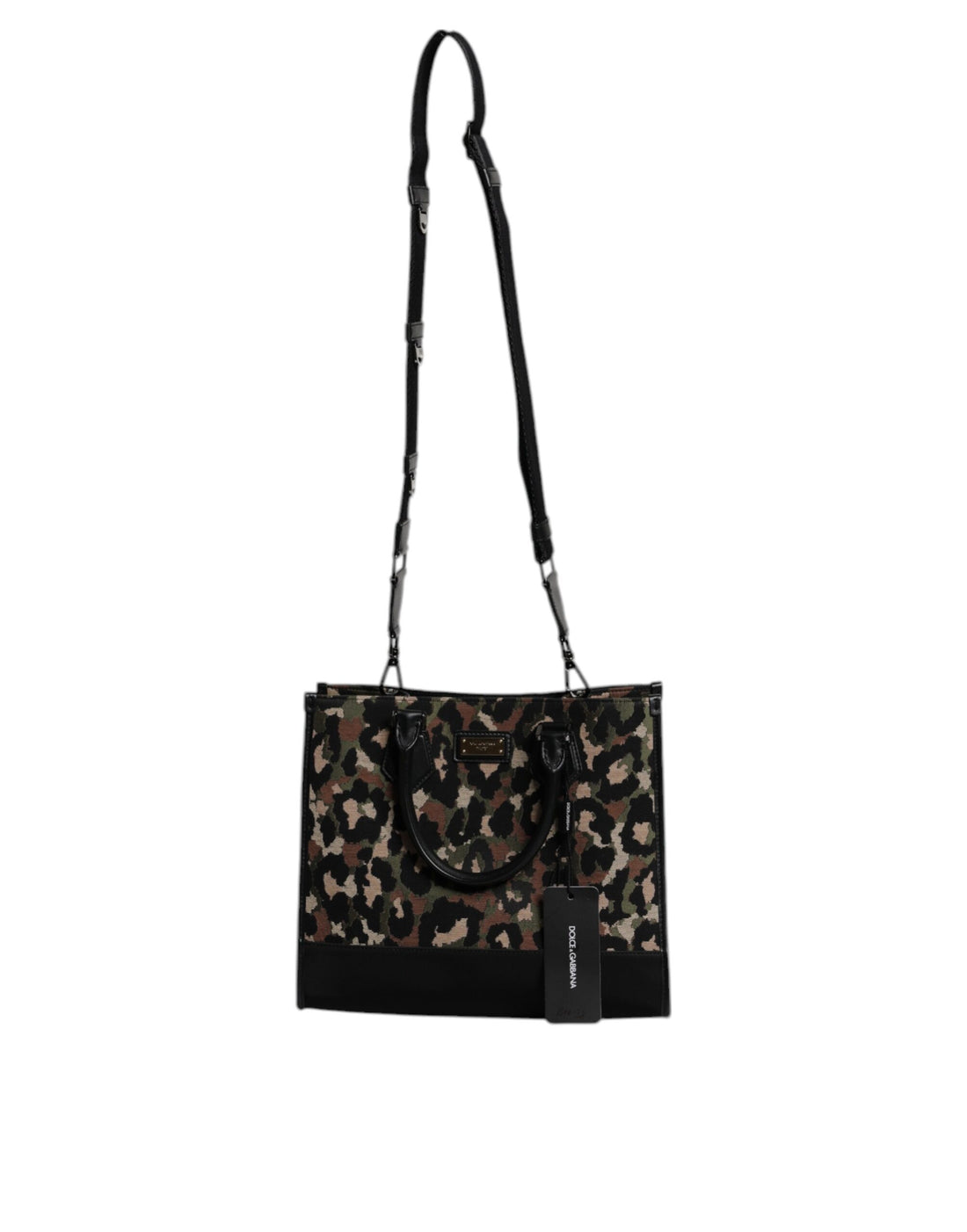 Dolce &amp; Gabbana Multicolor Leopard Shopping Tote Shoulder Bag
