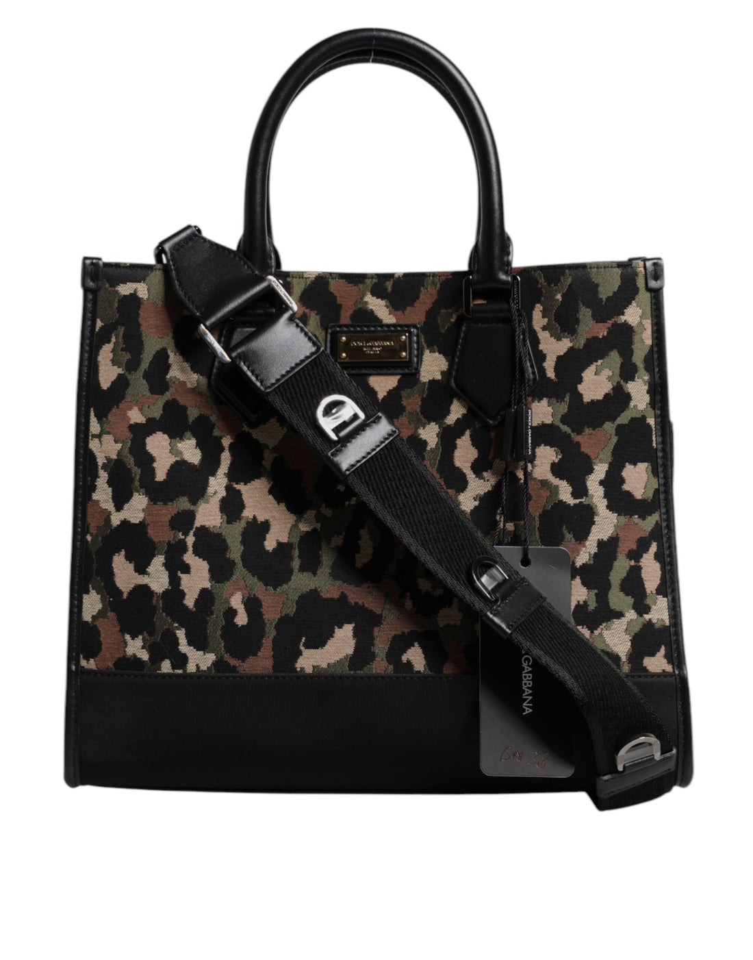 Dolce &amp; Gabbana Multicolor Leopard Shopping Tote Shoulder Bag