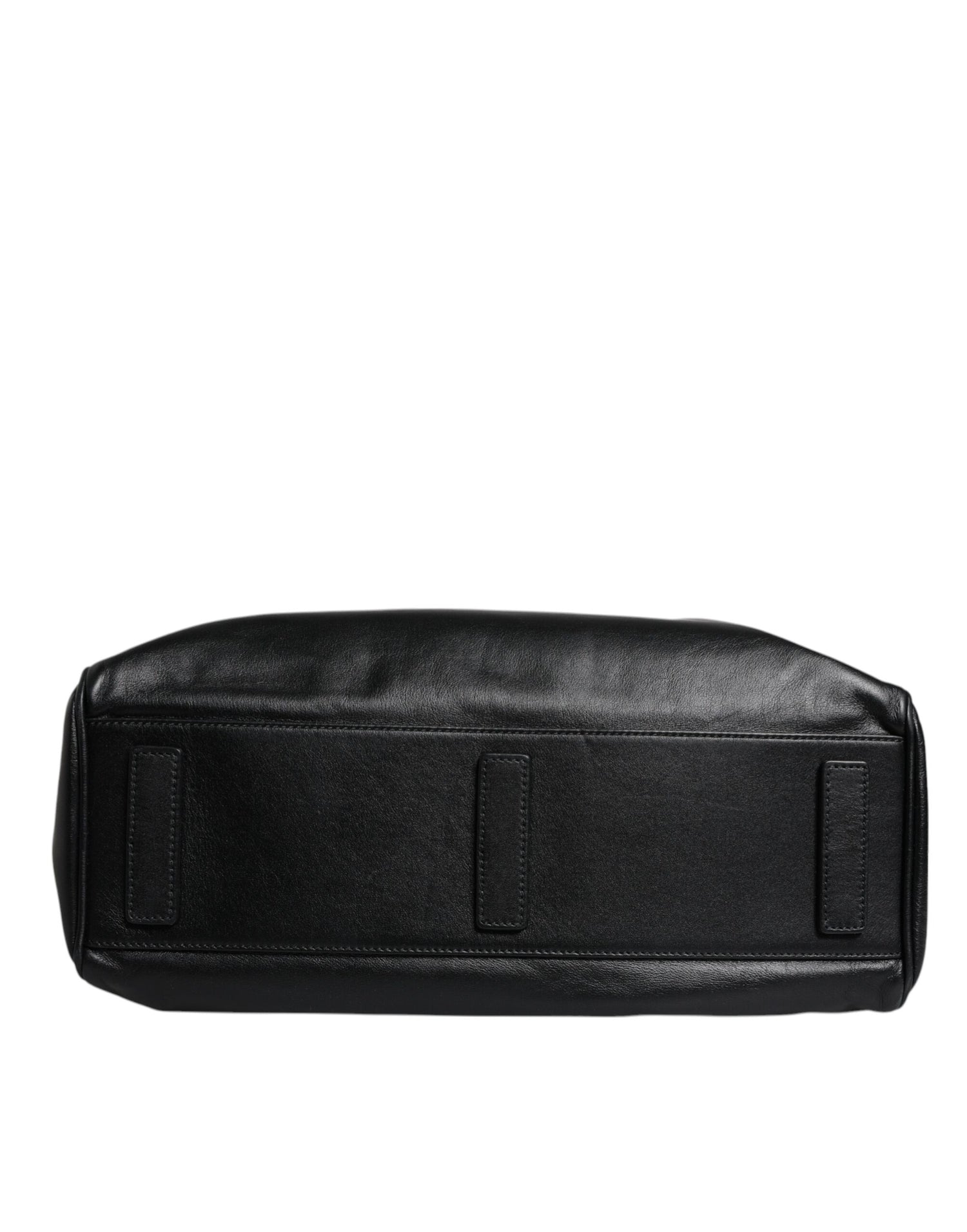 Dolce &amp; Gabbana Black Leather Messenger Shoulder Strap Bag