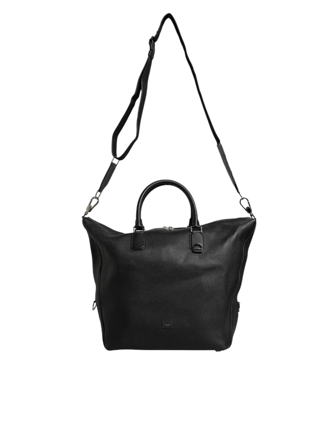 Dolce &amp; Gabbana Black Calfskin Leather Hand Shoulder Duffle Bag