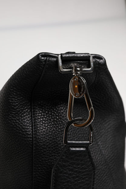 Dolce &amp;amp; Gabbana svart duffelväska i kalvskinn och läder