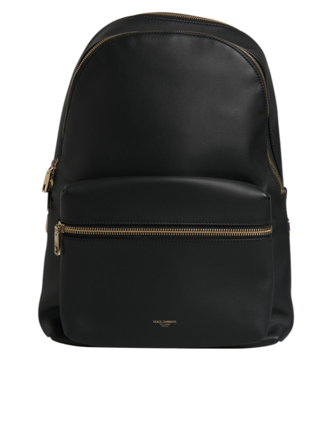 Dolce &amp; Gabbana Black DG Leather Logo Print Travel Back Pack Bag