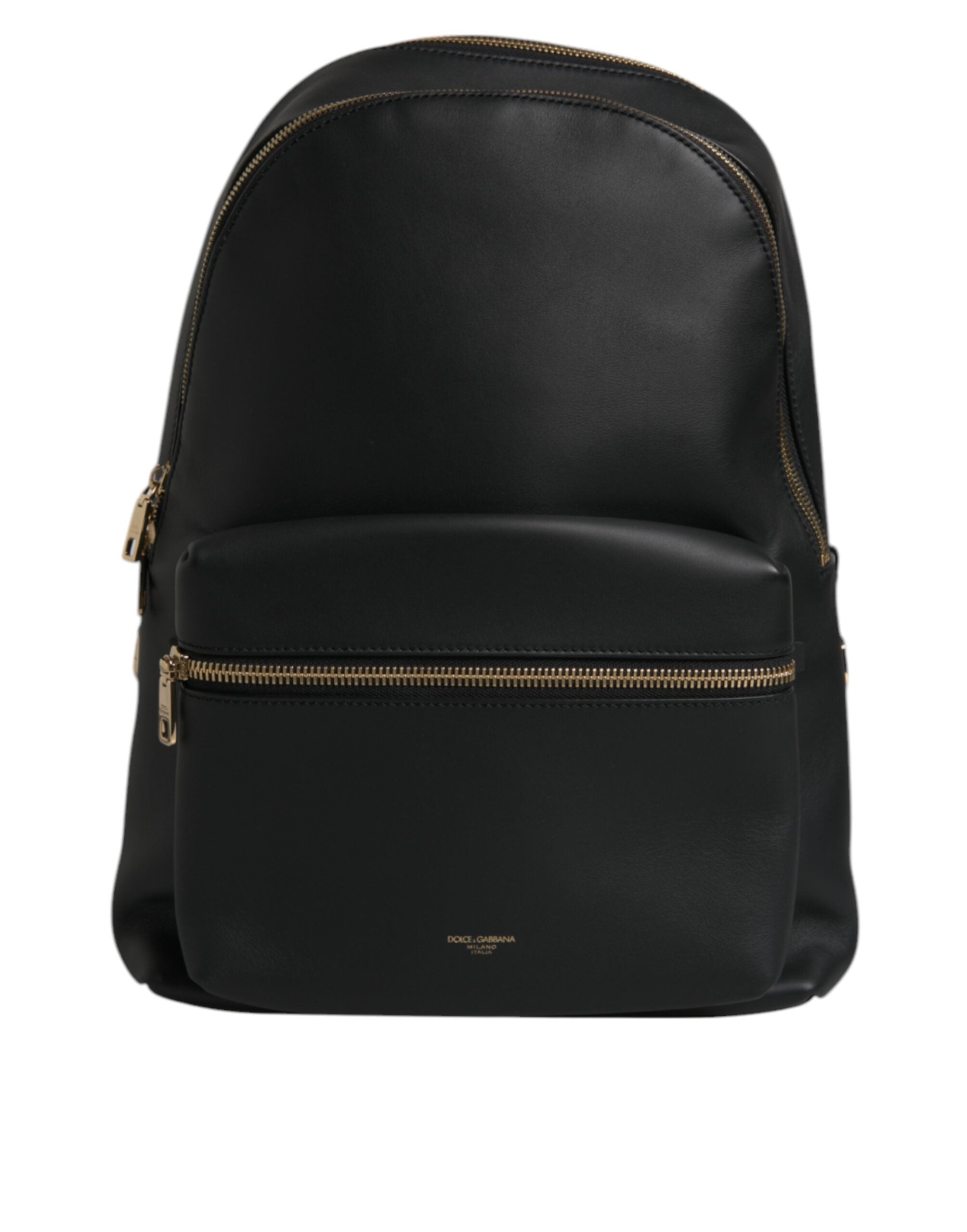 Dolce &amp; Gabbana Black DG Leather Logo Print Travel Back Pack Bag