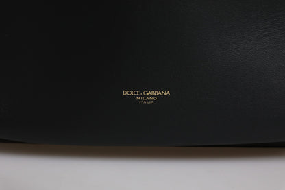 Dolce &amp; Gabbana Black DG Leather Logo Print Travel Back Pack Bag