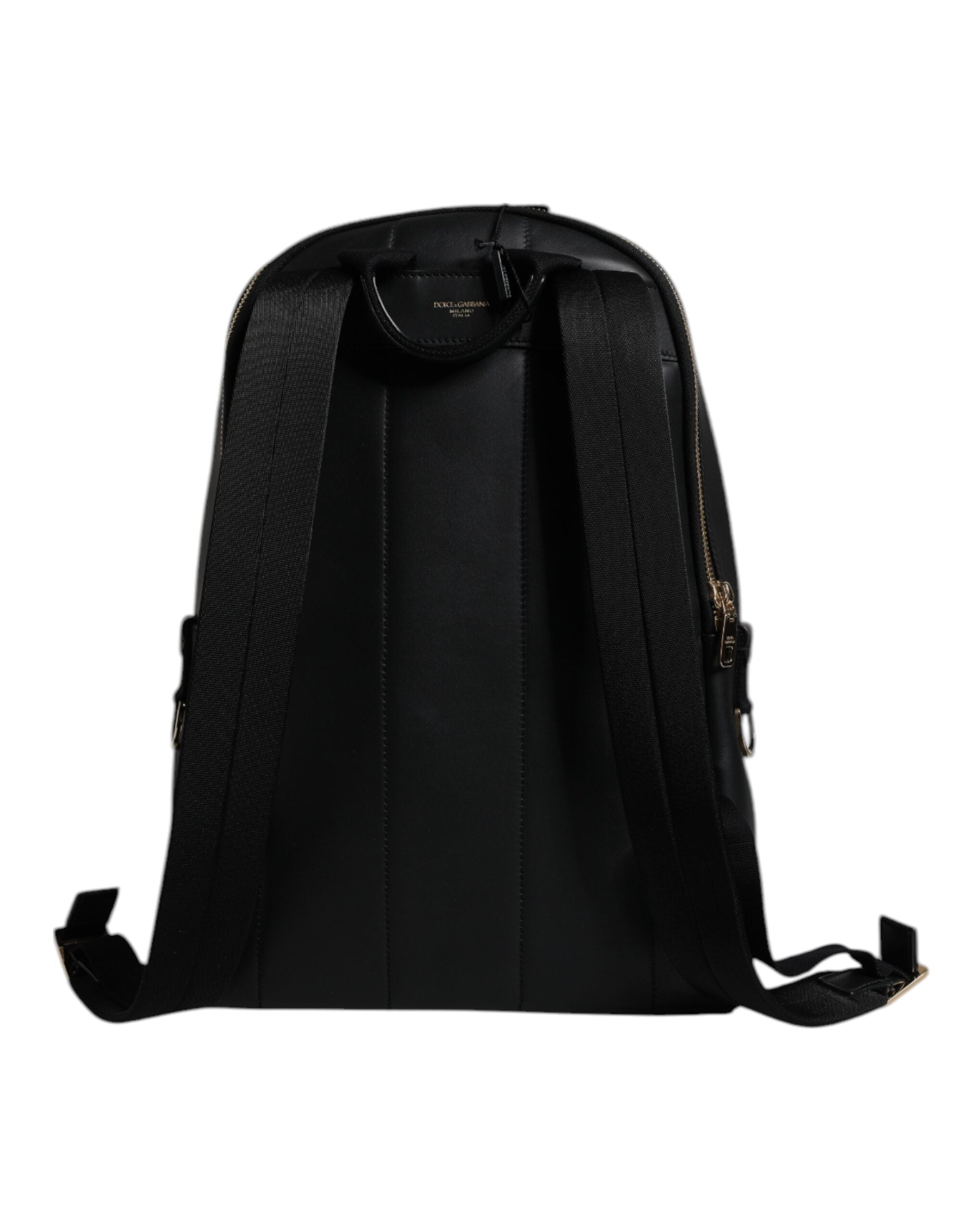 Dolce &amp; Gabbana Black DG Leather Logo Print Travel Back Pack Bag