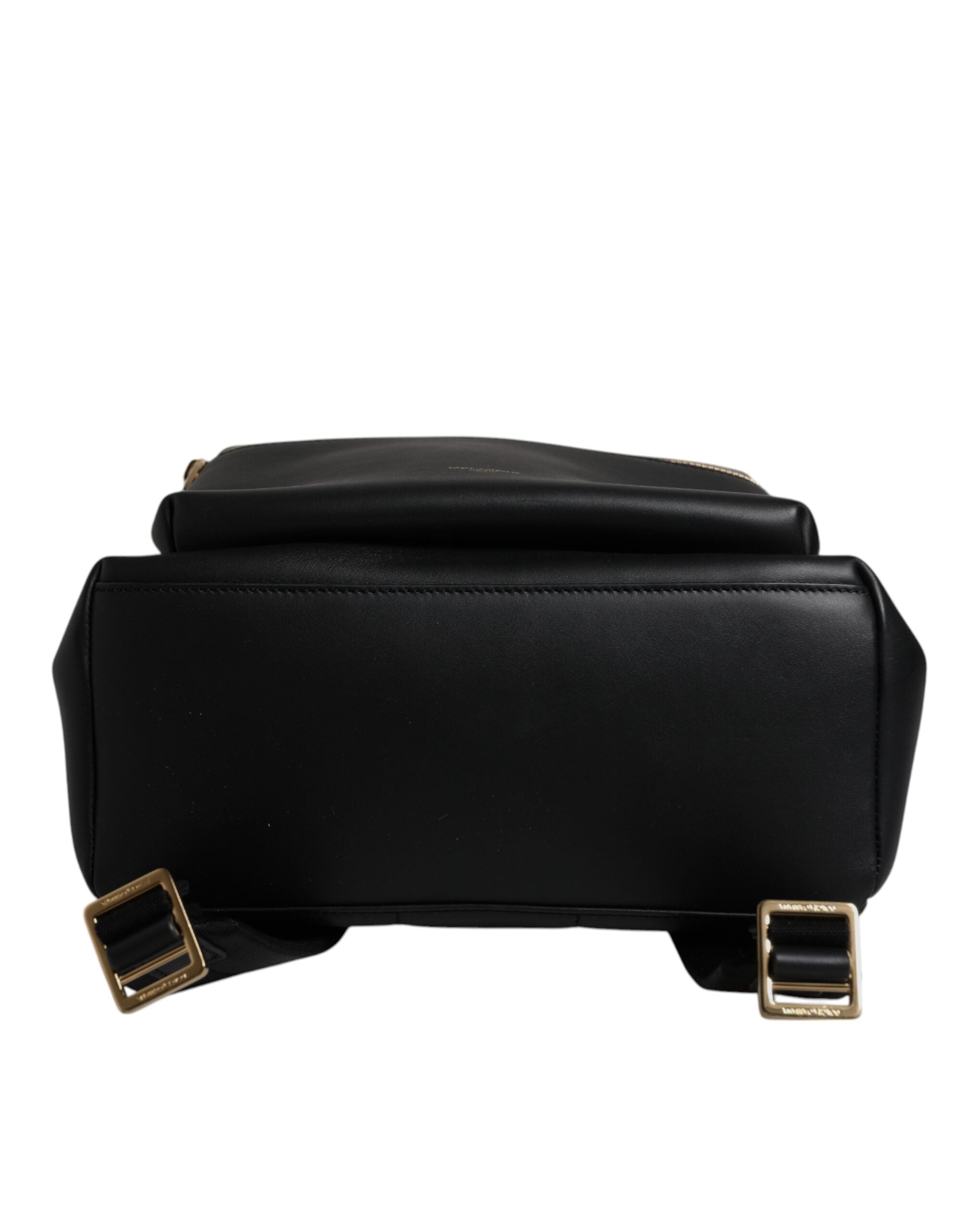 Dolce &amp; Gabbana Black DG Leather Logo Print Travel Back Pack Bag
