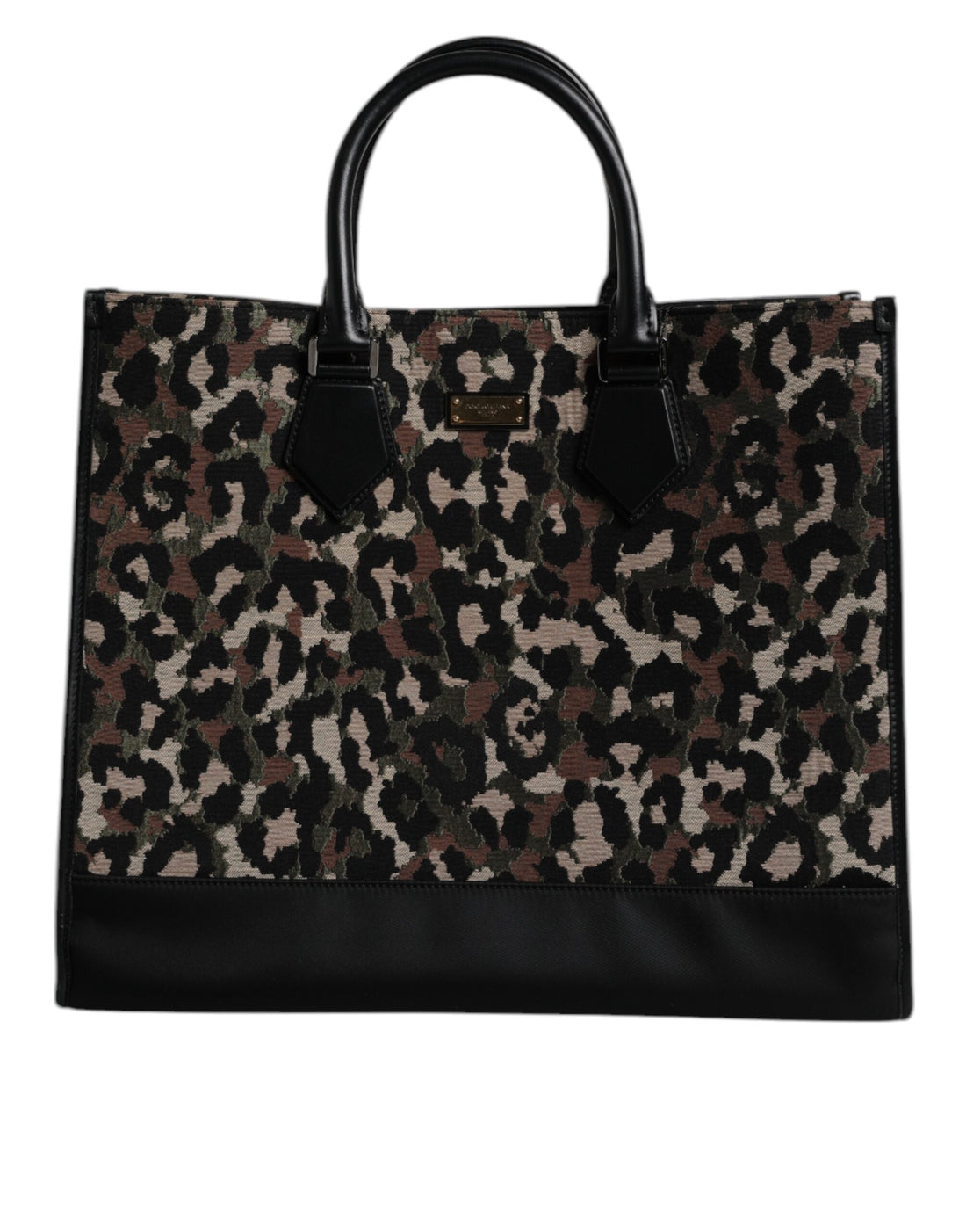 Dolce &amp; Gabbana Multicolor Leopard Shopping Tote Shoulder Bag