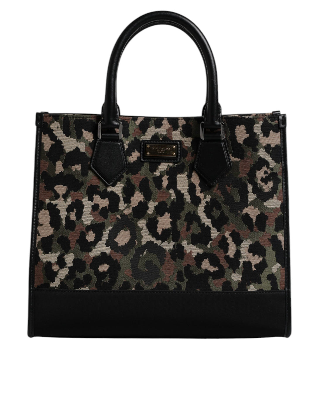 Dolce &amp; Gabbana Multicolor Leopard Shopping Tote Shoulder Bag