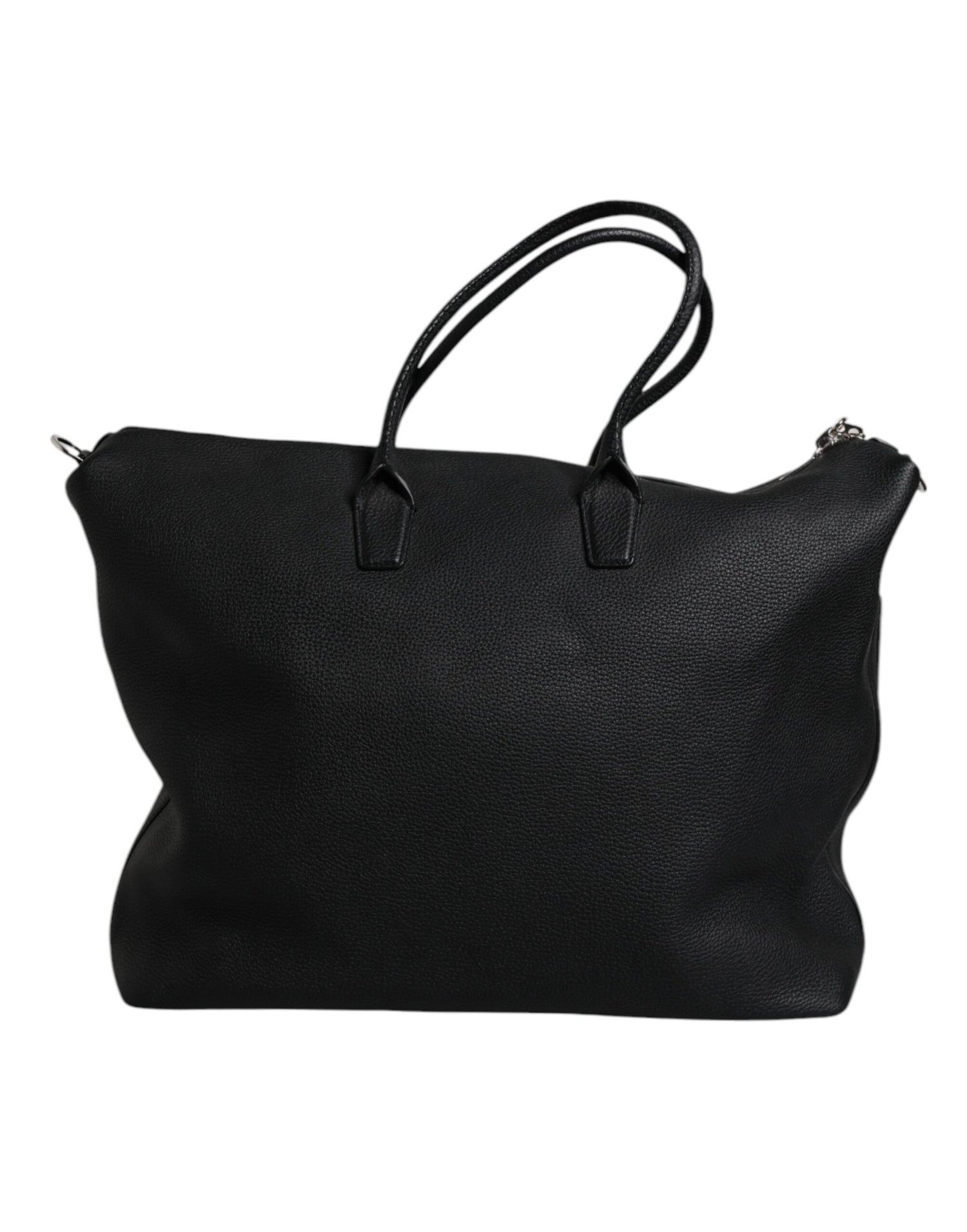 Dolce &amp; Gabbana Black Calfskin Leather Hand Shoulder Duffle Bag