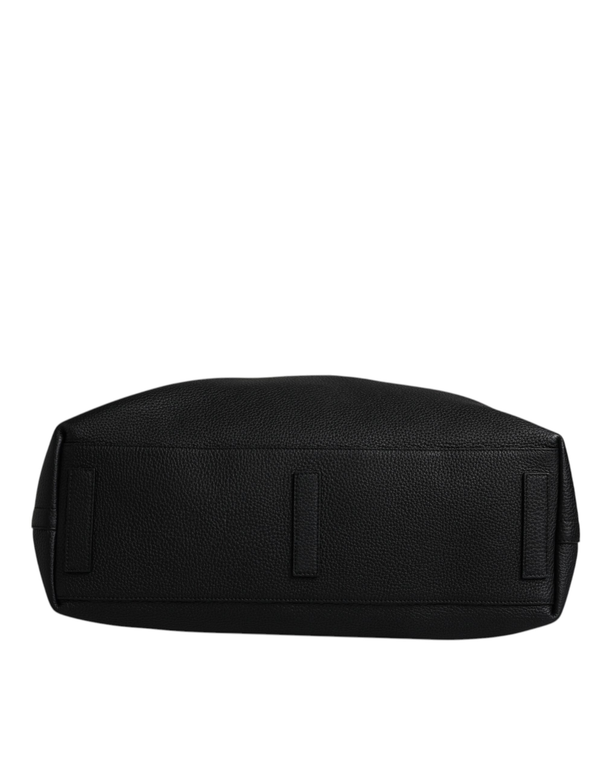 Dolce &amp; Gabbana Black Calfskin Leather Hand Shoulder Duffle Bag