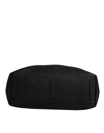 Dolce &amp; Gabbana Black Calfskin Leather Hand Shoulder Duffle Bag