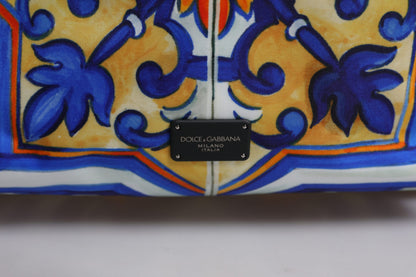 Dolce &amp; Gabbana Multicolor Majolica Print Nylon Travel Backpack Bag