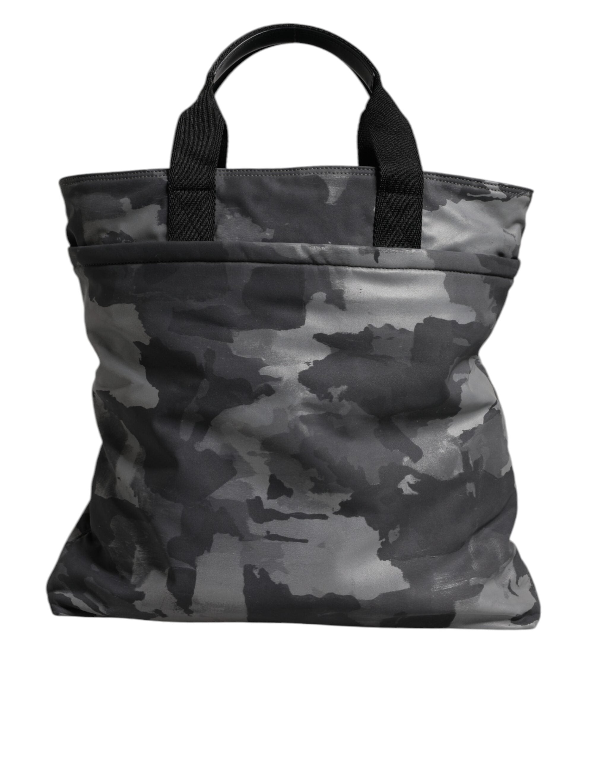 Dolce &amp; Gabbana Black Camouflage Shoulder Strap Logo Plaque Bag
