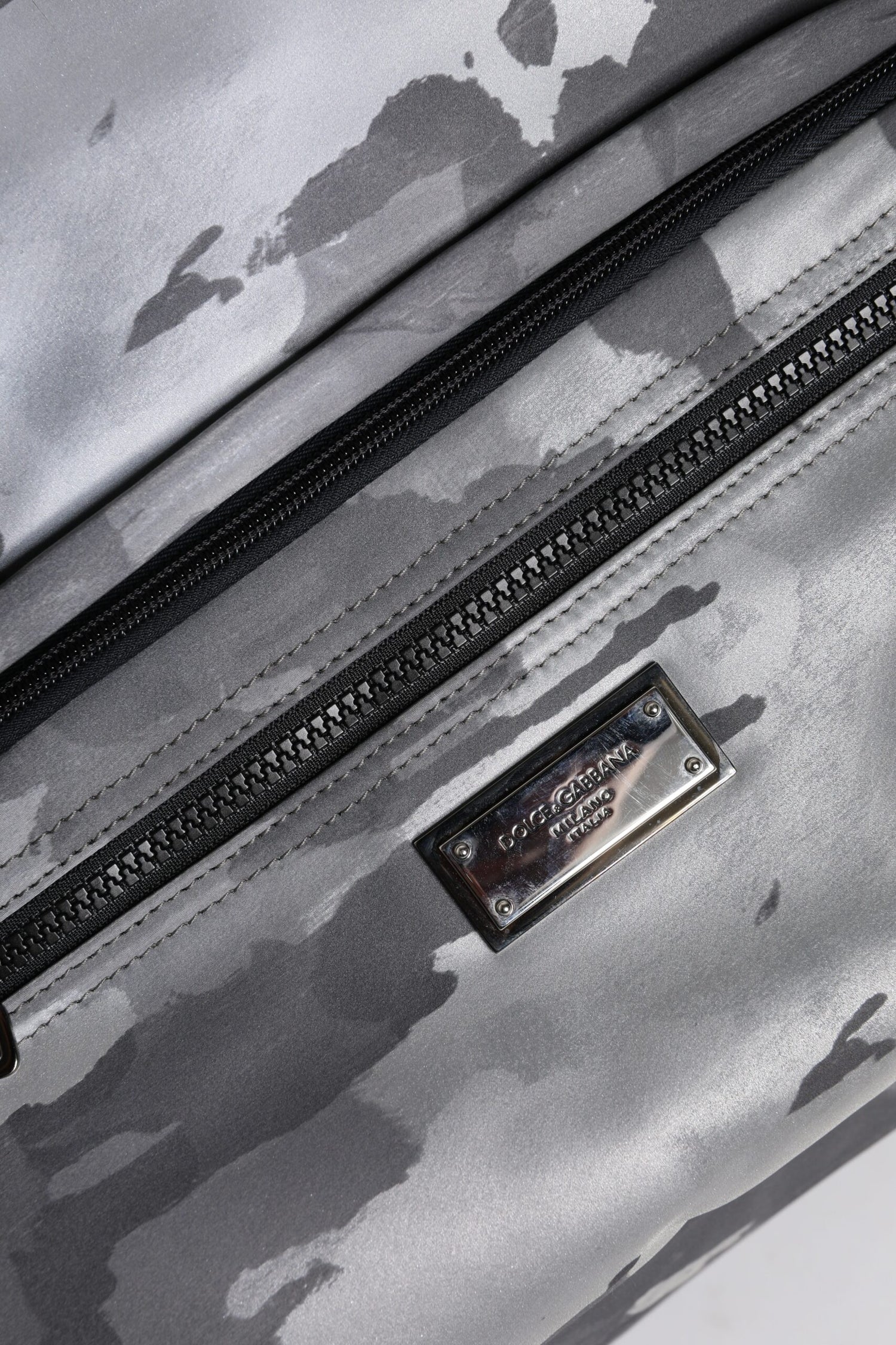Dolce &amp; Gabbana Black Camouflage Shoulder Strap Logo Plaque Bag