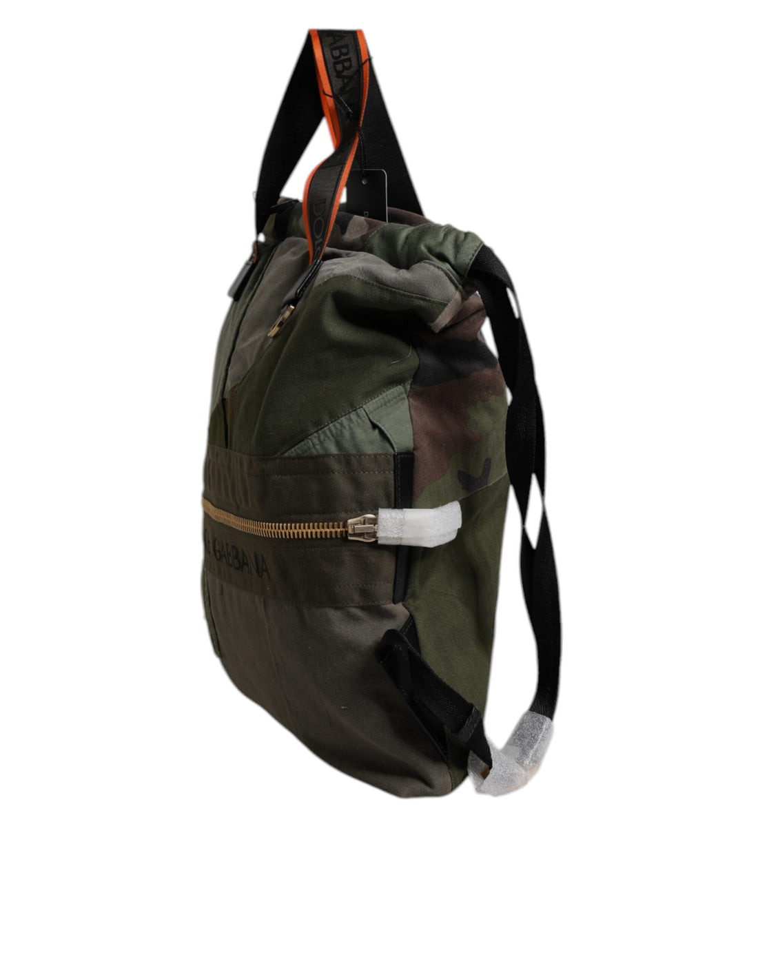 Dolce &amp; Gabbana Military Green Patchwork Rucksack Backpack Bag