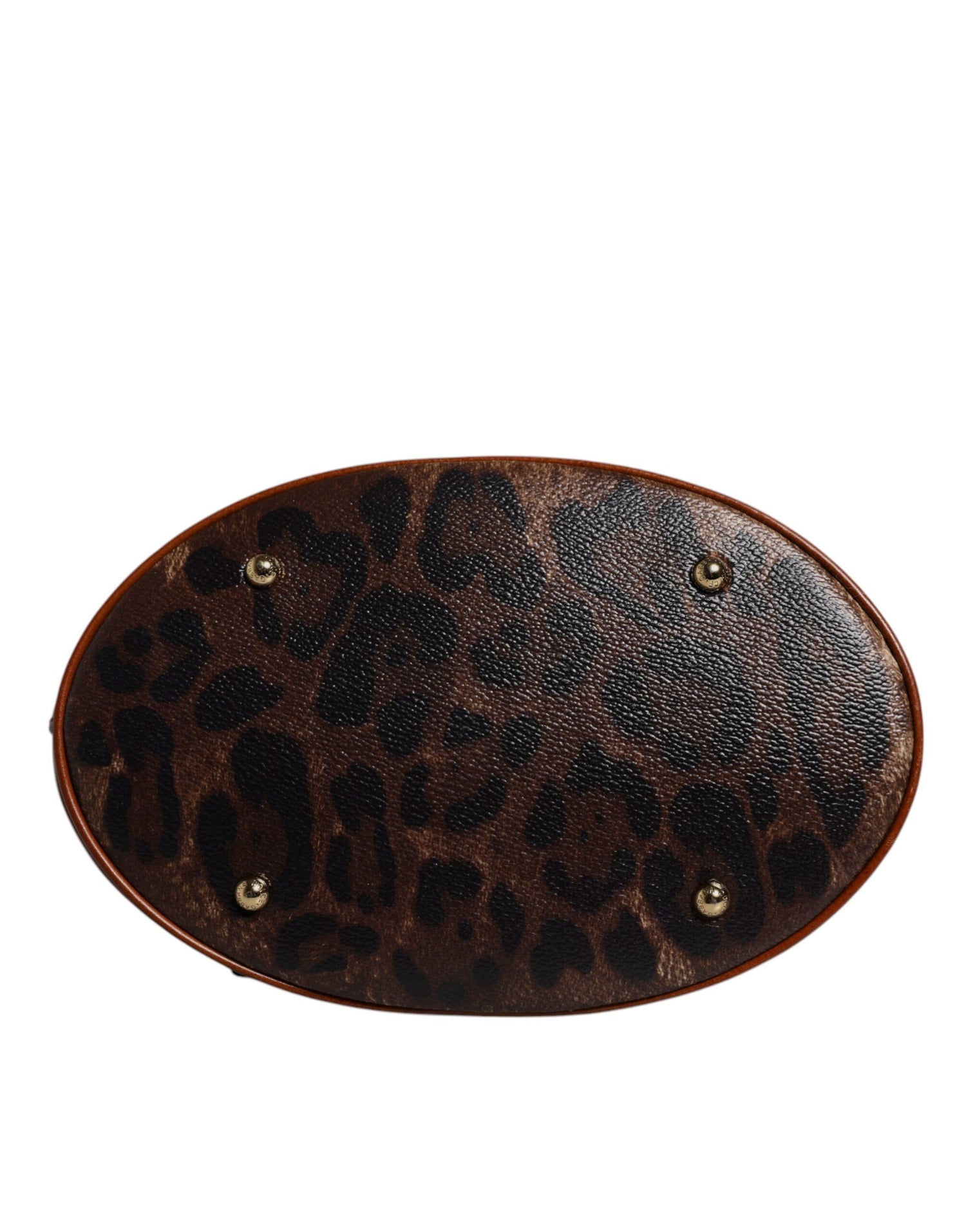 Dolce &amp; Gabbana Brown Leopard Leather Shoulder Strap Tote Bag