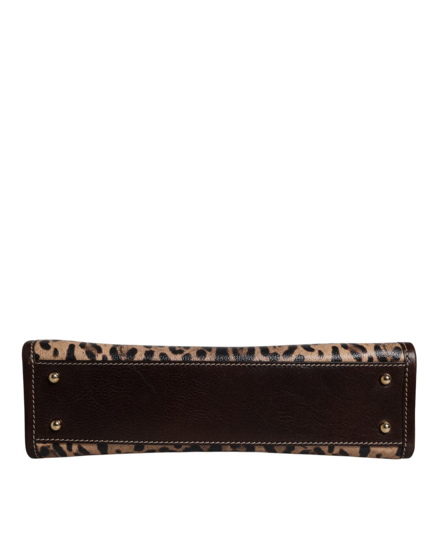 Dolce &amp; Gabbana Brown Leopard Leather Shoulder Strap Tote Bag