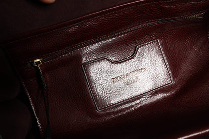Dolce &amp; Gabbana Brown Leopard Leather Shoulder Strap Tote Bag