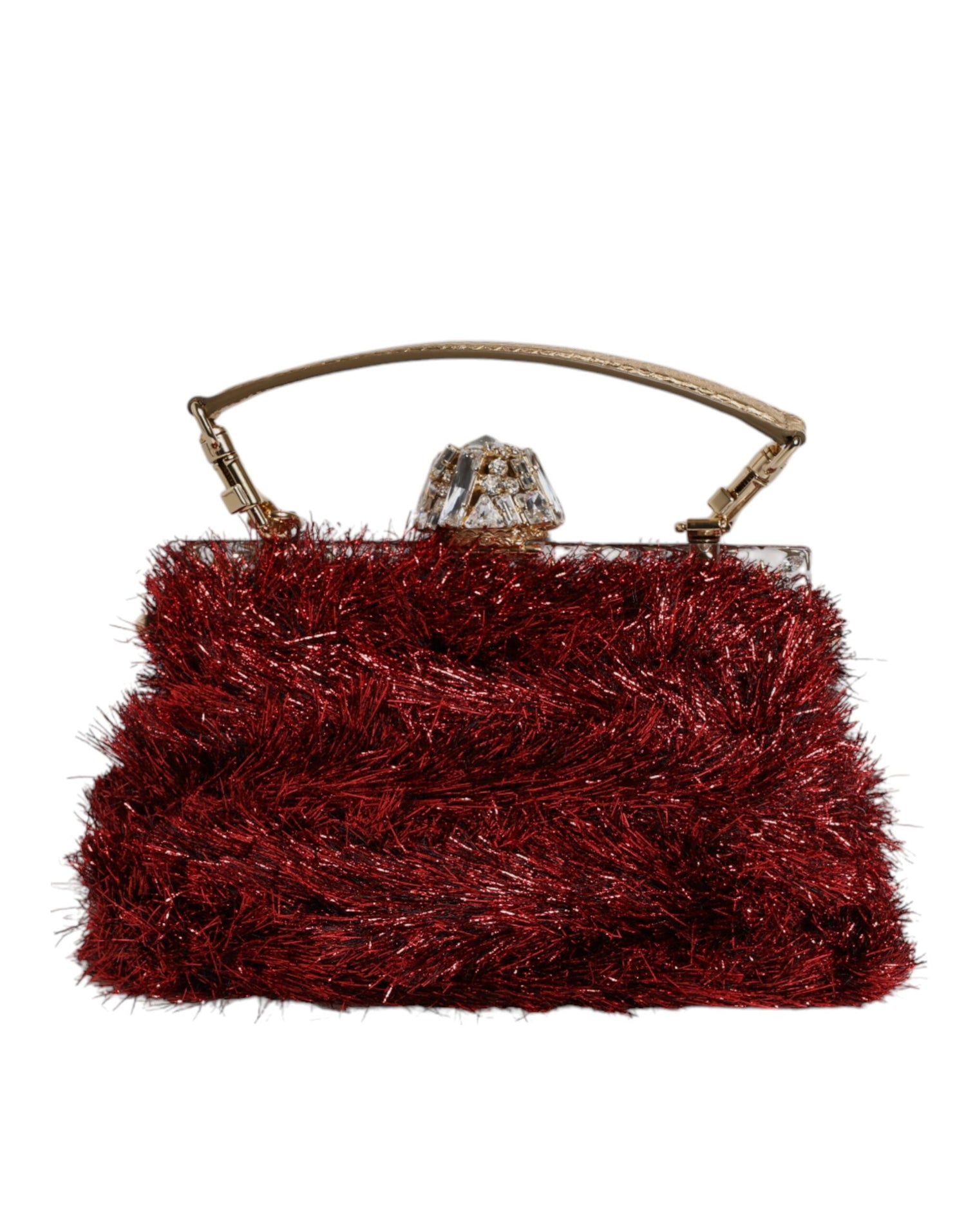 Dolce &amp;amp; Gabbana Rödguldkedja VANDA Glitterkristaller Aftonkuvertväska