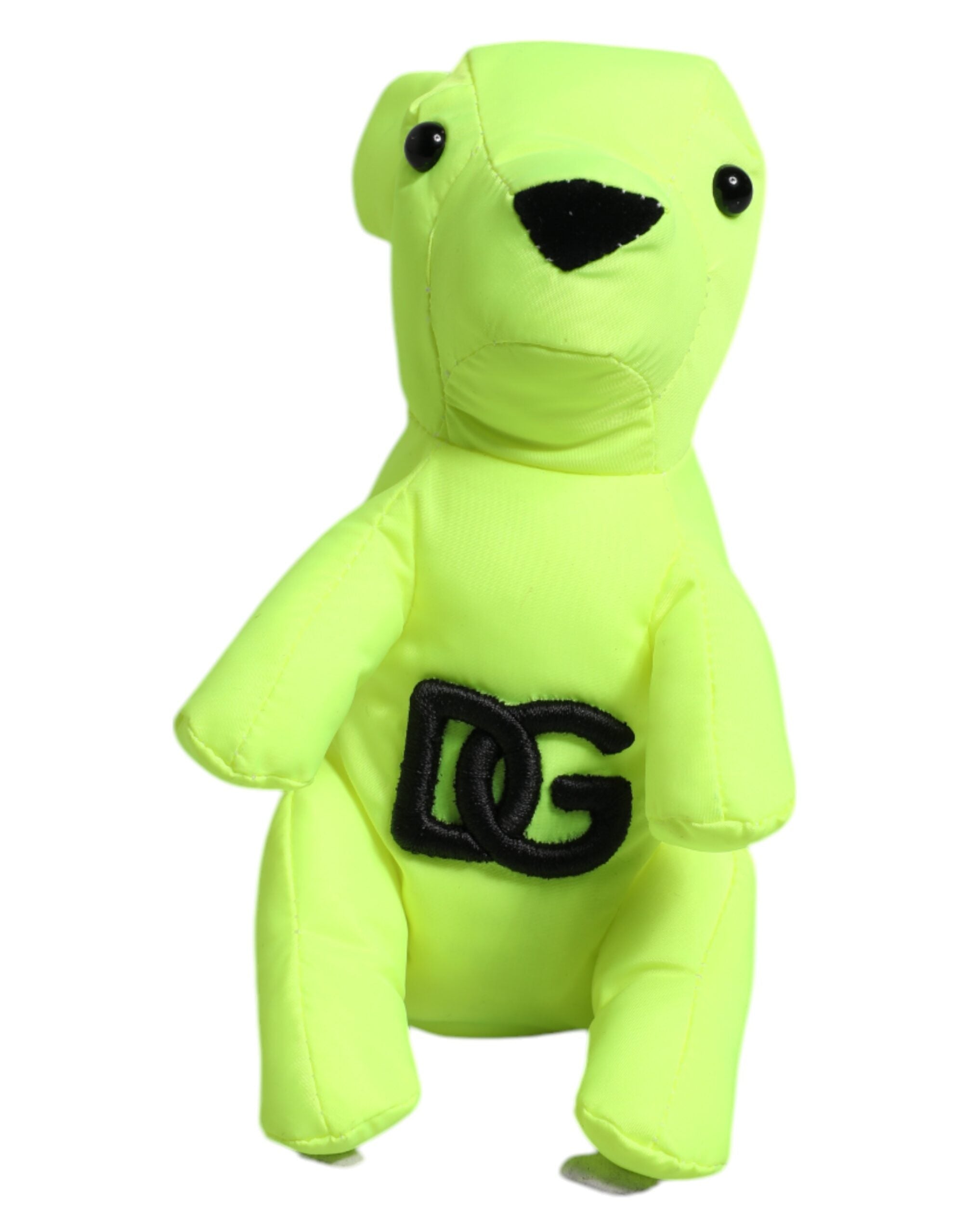 Dolce &amp; Gabbana Green Bear Embroidered Logo Keychain Clasp Keyring