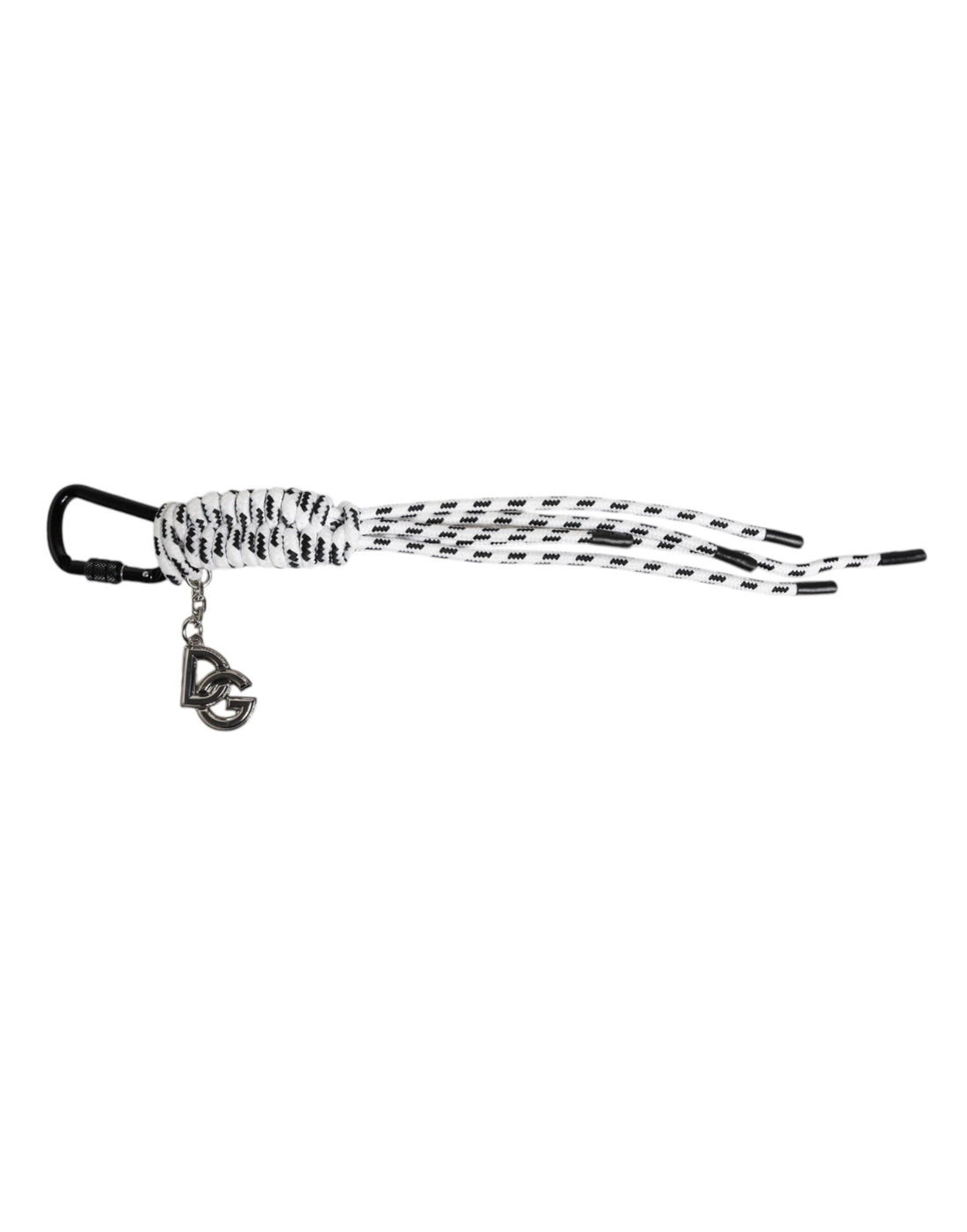 Dolce &amp; Gabbana Multicolor Tape String DG Logo Keychain Polyester Keyring