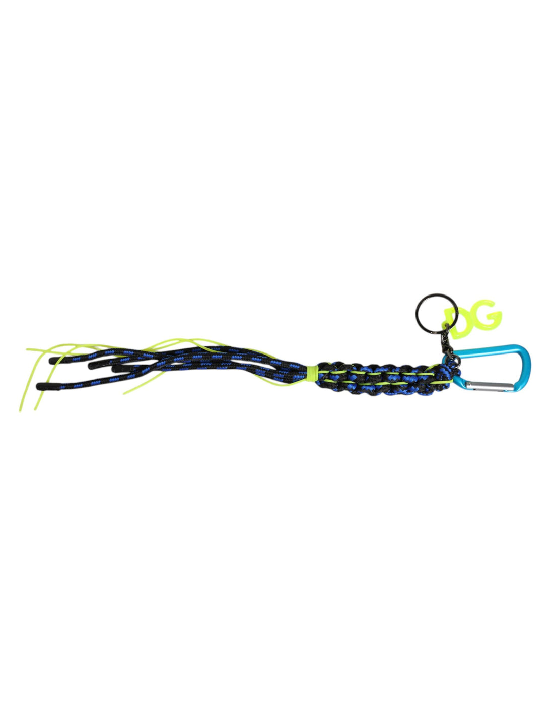 Dolce &amp; Gabbana Multicolor Tape String DG Logo Keychain Polyester Keyring