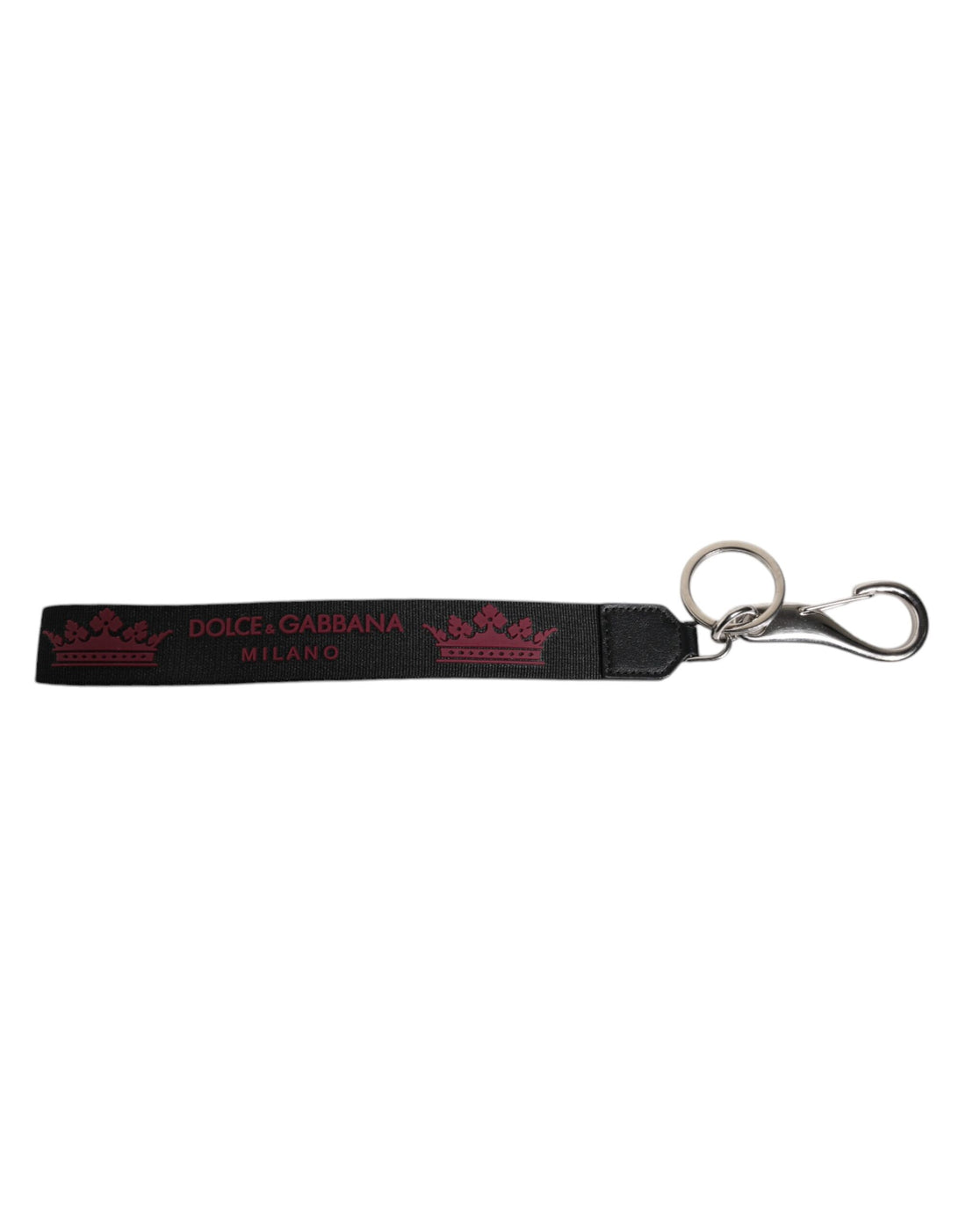 Dolce &amp; Gabbana Black Nylon Logo DG Crown Men&