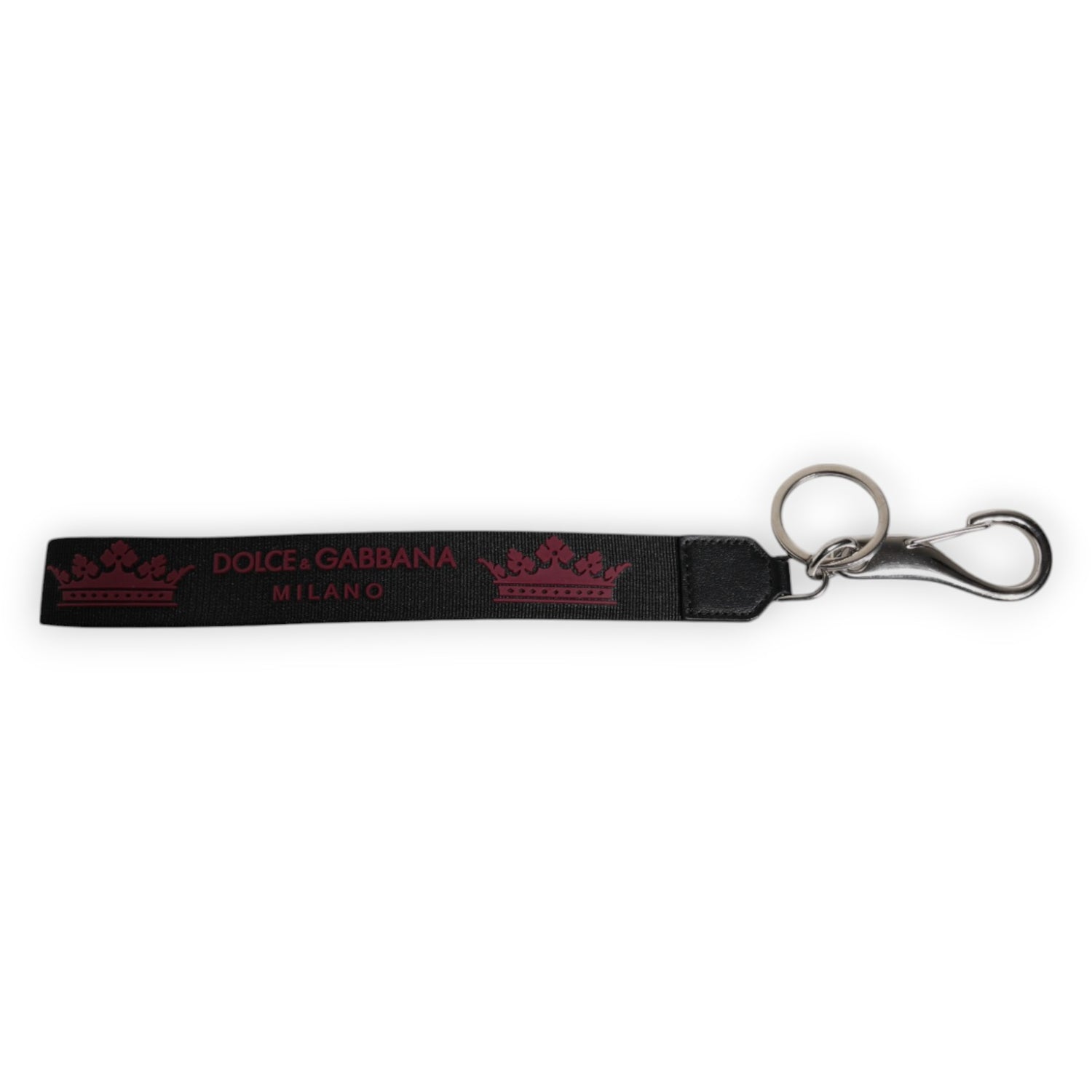 Dolce &amp; Gabbana Black Nylon Logo DG Crown Men&