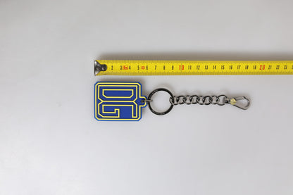Dolce &amp; Gabbana Blue Yellow DG Rubber Logo Silver Men&