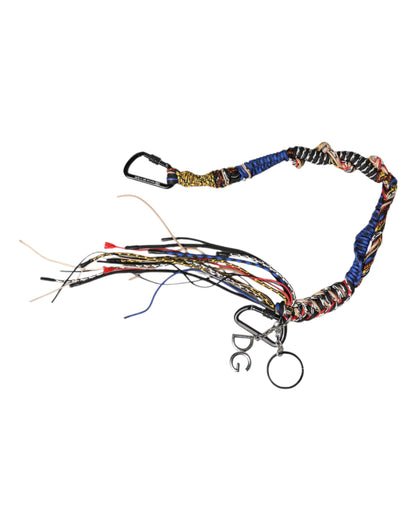 Dolce &amp; Gabbana Multicolor Braided Rope Logo Bag Shoulder Strap
