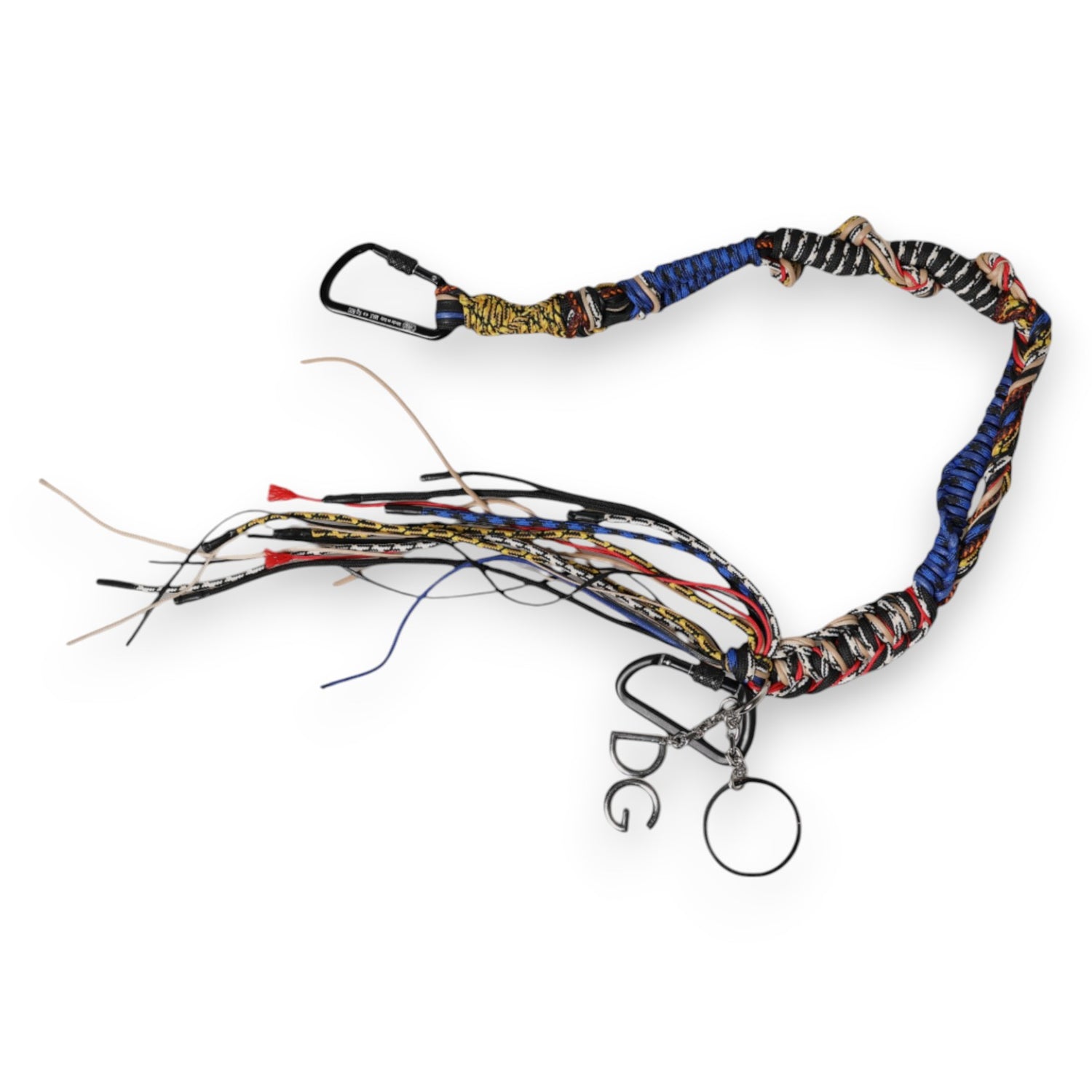 Dolce &amp; Gabbana Multicolor Braided Rope Logo Bag Shoulder Strap