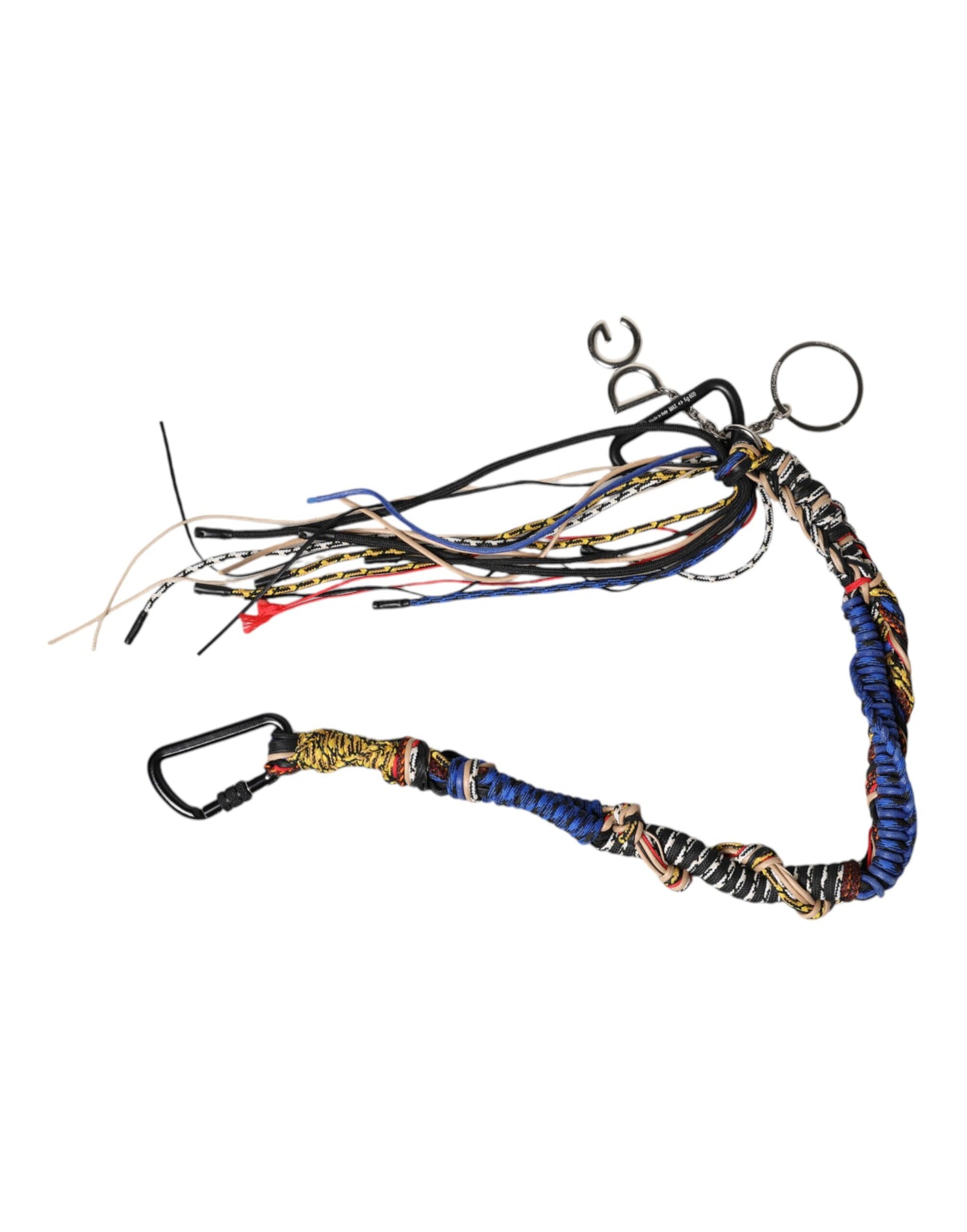 Dolce &amp; Gabbana Multicolor Braided Rope Logo Bag Shoulder Strap
