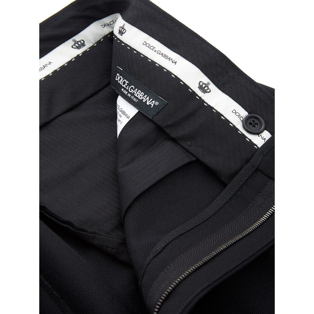 Dolce &amp; Gabbana Elegant Polyester Black Pants for Men