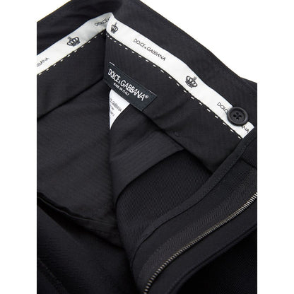 Dolce &amp; Gabbana Elegant Polyester Black Pants for Men