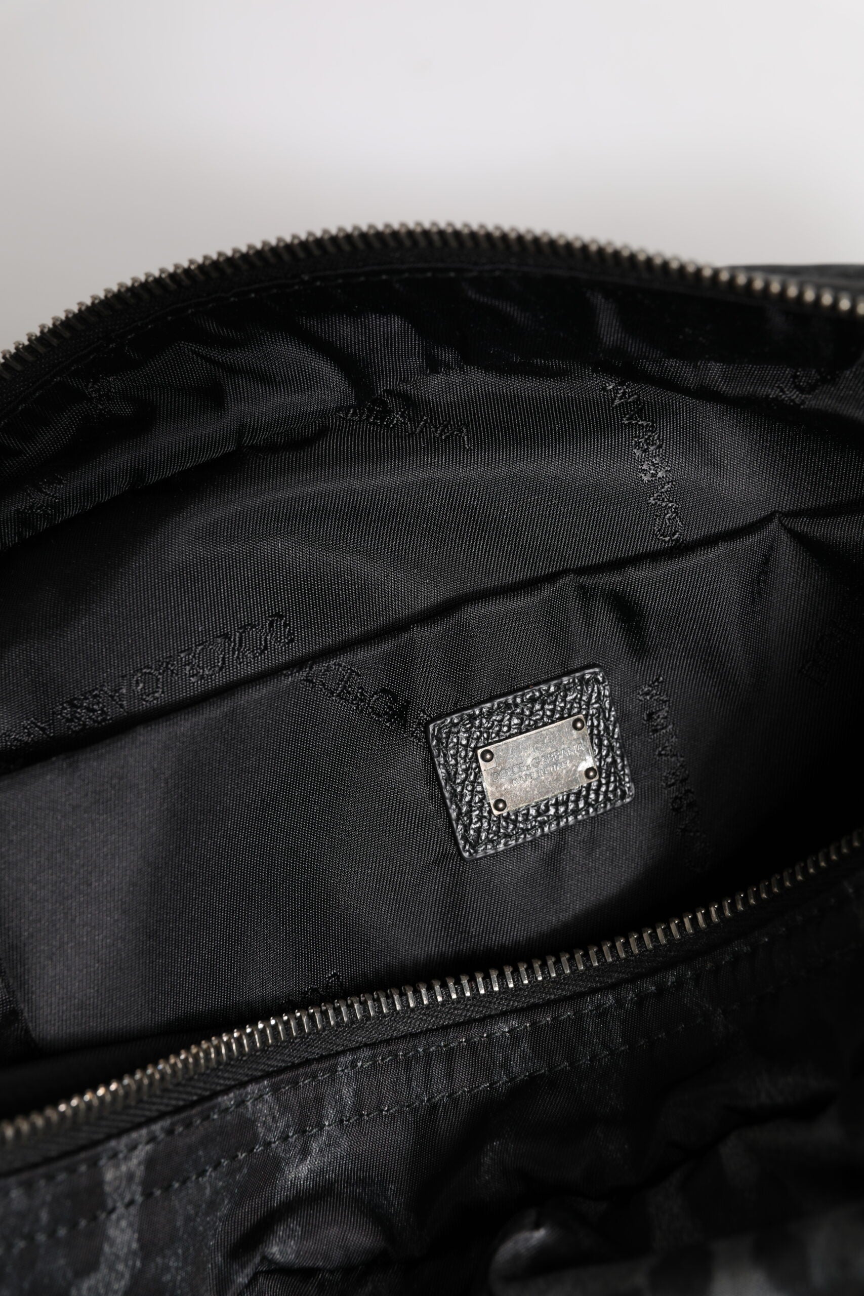 Dolce &amp; Gabbana Black Gray Leopard DG Logo Belt Waist Fanny Pack Bag