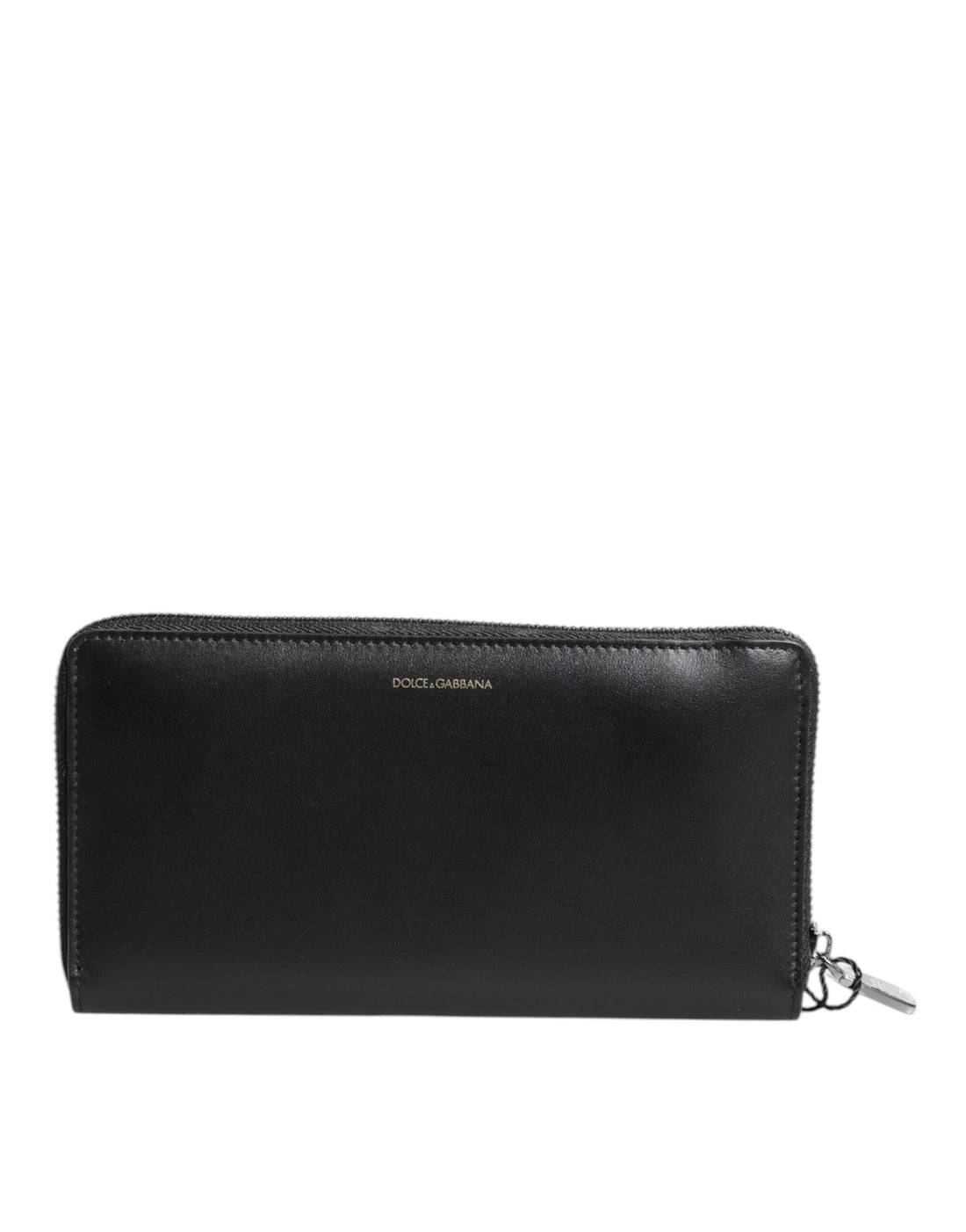 Dolce &amp; Gabbana Black Blue Exotic Leather Embossed Continental Wallet