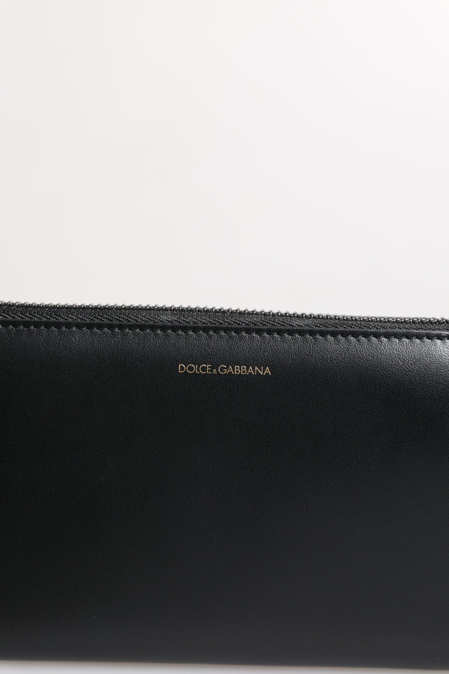 Dolce &amp; Gabbana Black Blue Exotic Leather Embossed Continental Wallet