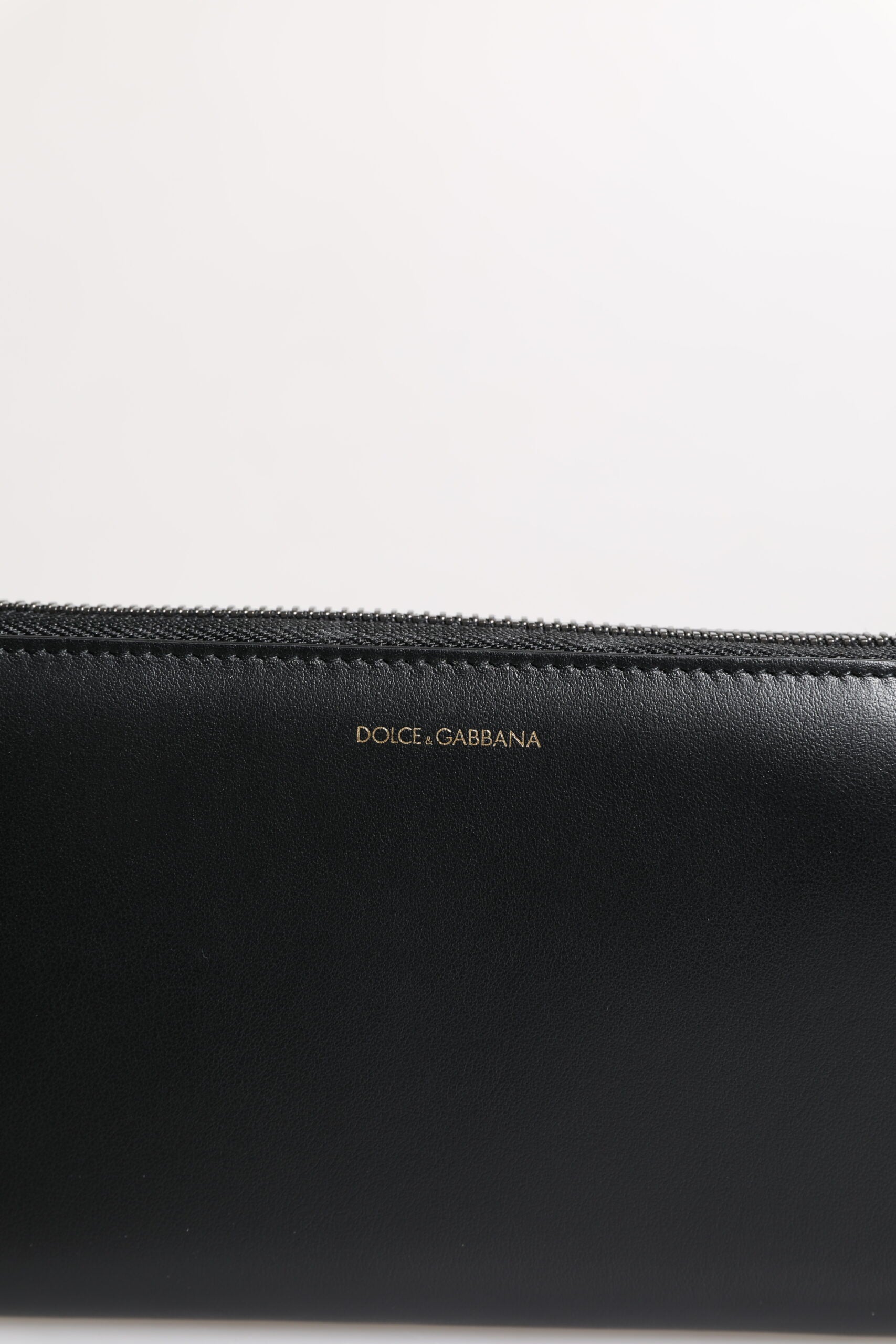 Dolce &amp; Gabbana Black Blue Exotic Leather Embossed Continental Wallet