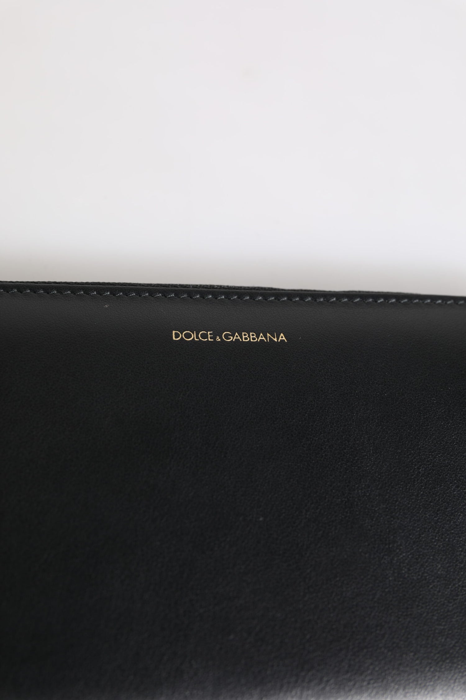 Dolce &amp; Gabbana Black Blue Exotic Leather Embossed Continental Wallet